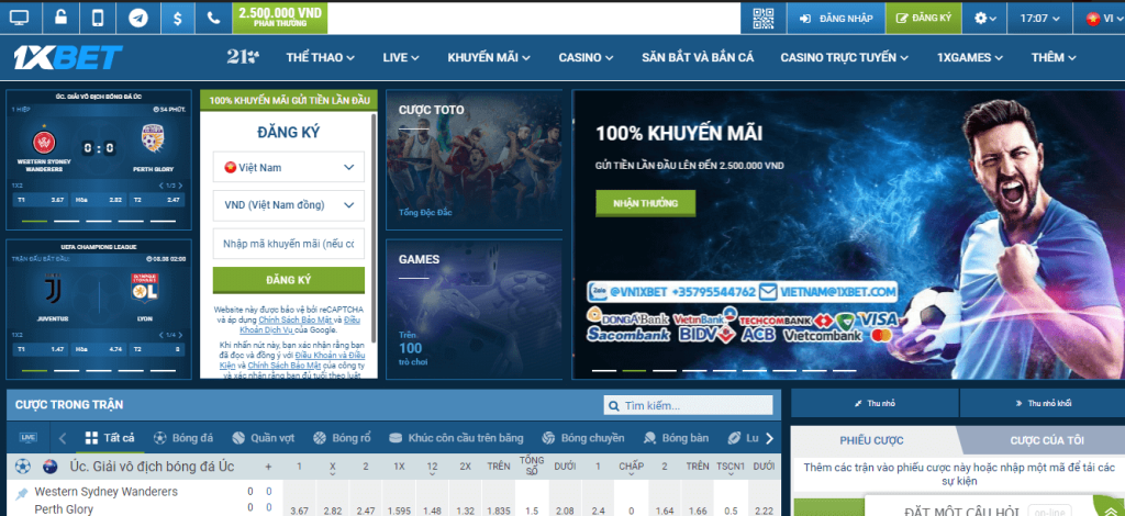 Cách đăng ký/đăng nhập nhà cái 1XBET