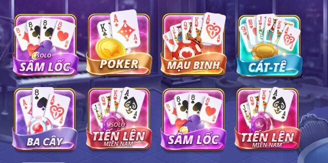 Sản phẩm cá cược, trò chơi tại cổng game GamVip
