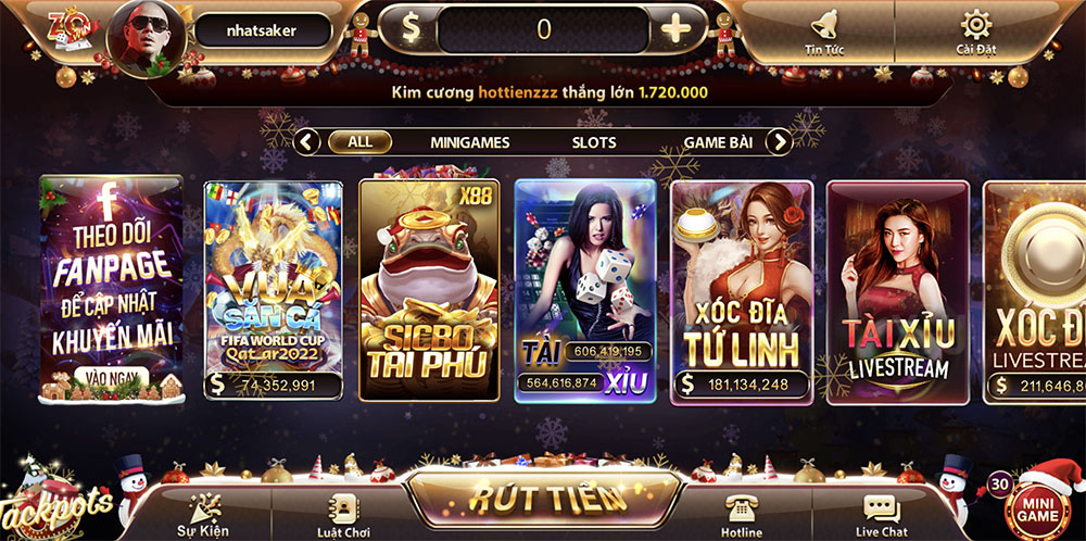 Sản phẩm cá cược, trò chơi tại cổng game ZoWin